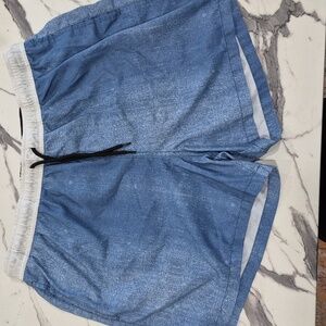 Happy Hour 4" Denim Look Swim Trunks, XL